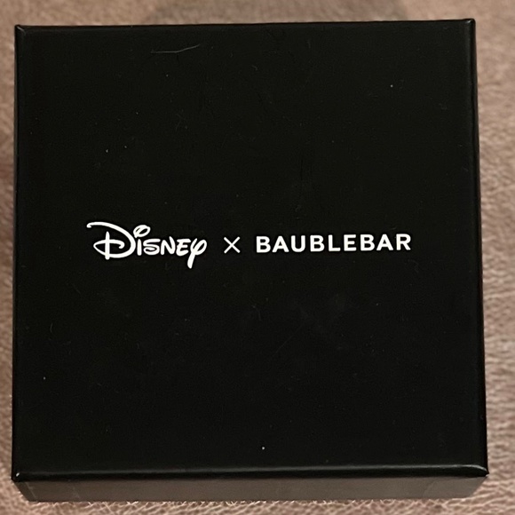 Disney x Baublebar Minny Mouse Earrings New in Bow Gold Rhinestones Dangle Bow - Picture 2 of 3